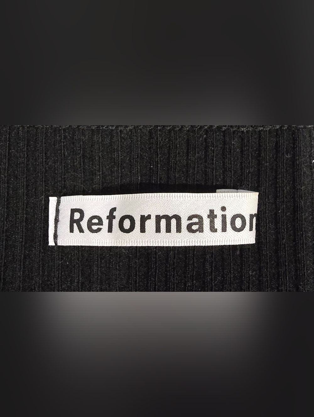 Reformation Black Ribbed Bodysuit Size Large - Picture 2 of 6